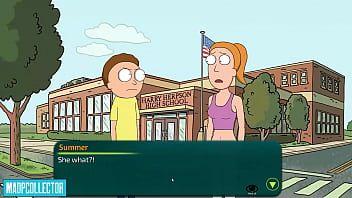 播放 Rick and morty 回家的路 - 第 5 部分 morty 敲诈 tricia 并在她嘴里撒尿