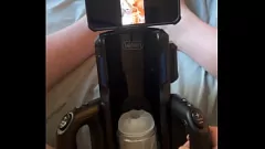 play Auto Stroker Drains Premature Porn Addict's Uncut Cock
