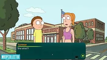 play Rick and morty 回家的路 - 第 5 部分 morty 敲诈 tricia 并在她嘴里撒尿